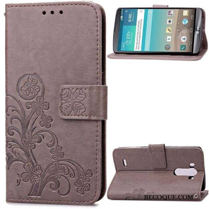 Lg G3 Téléphone Portable Incassable Protection En Relief Coque De Téléphone Portefeuille