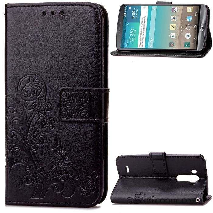 Lg G3 Téléphone Portable Incassable Protection En Relief Coque De Téléphone Portefeuille