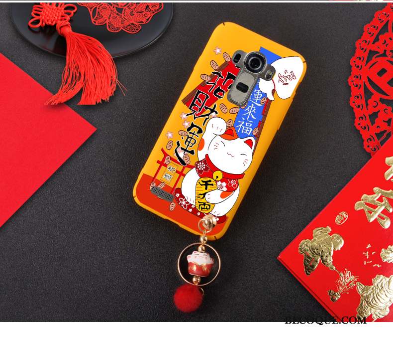 Lg G4 Coque Chiens Rouge Chat Jaune Difficile Incassable