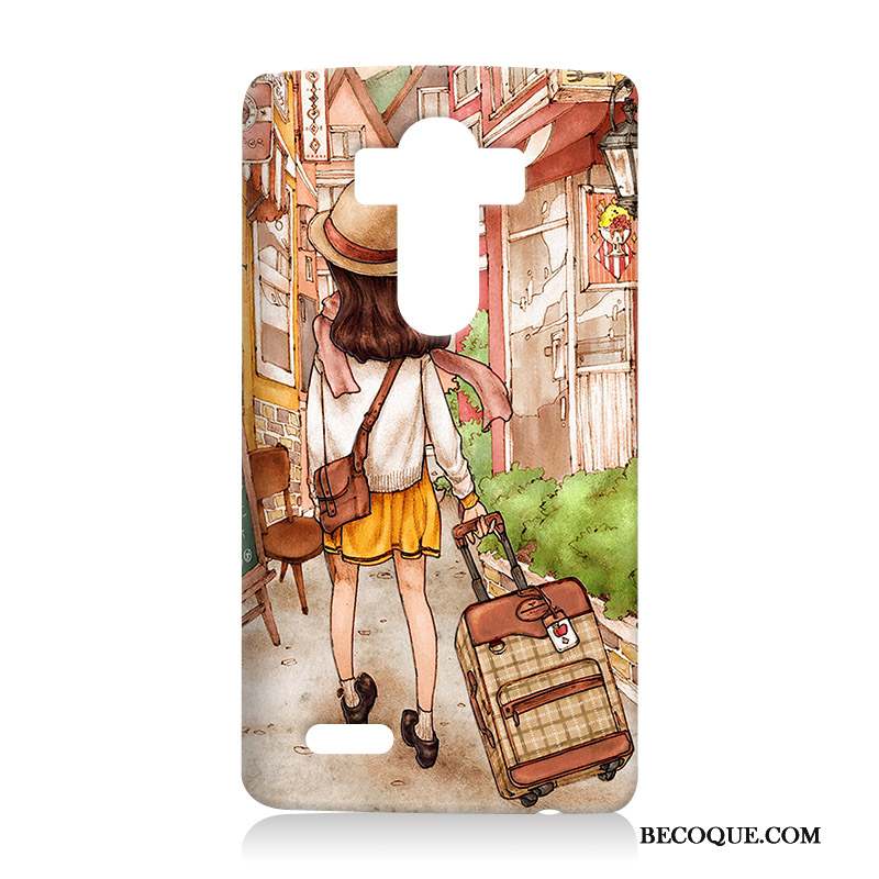 Lg G4 Coque De Téléphone Fluide Doux Difficile Gaufrage Dessin Animé Protection