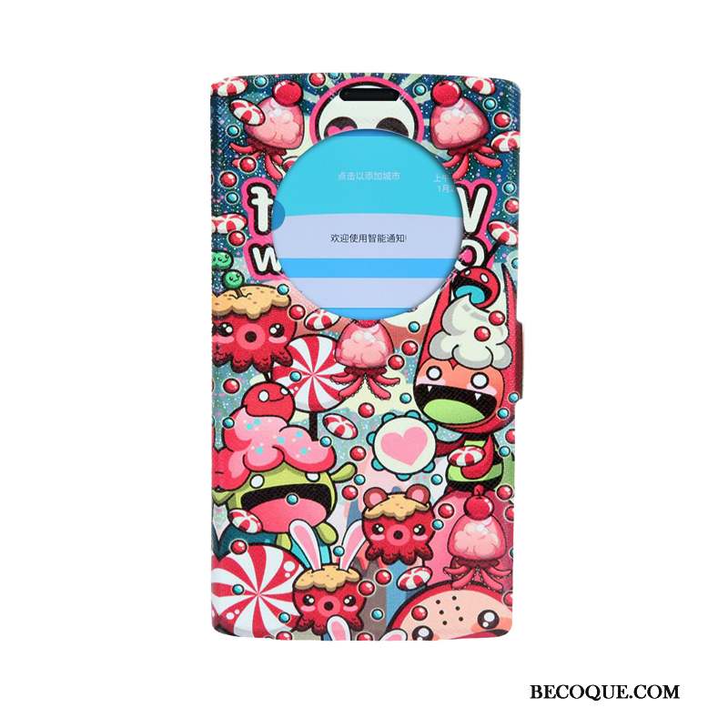 Lg G4 Coque Protection Ouvrir La Fenêtre Housse Fluide Doux Dormance Dessin Animé