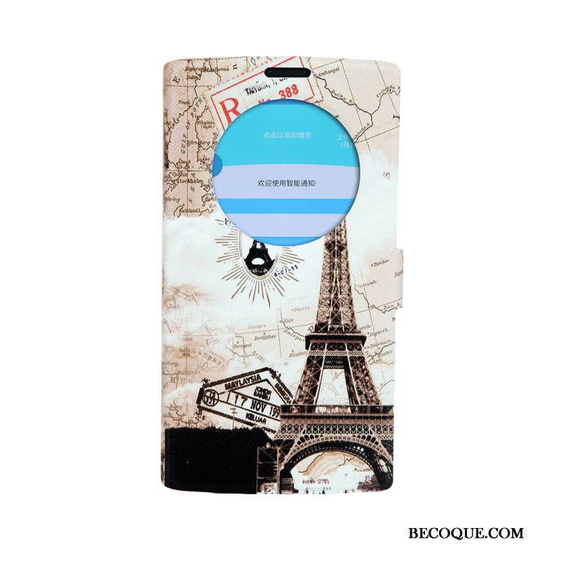 Lg G4 Coque Protection Ouvrir La Fenêtre Housse Fluide Doux Dormance Dessin Animé