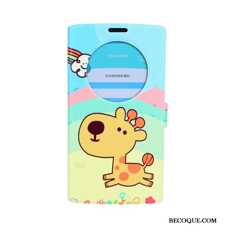 Lg G4 Coque Protection Ouvrir La Fenêtre Housse Fluide Doux Dormance Dessin Animé