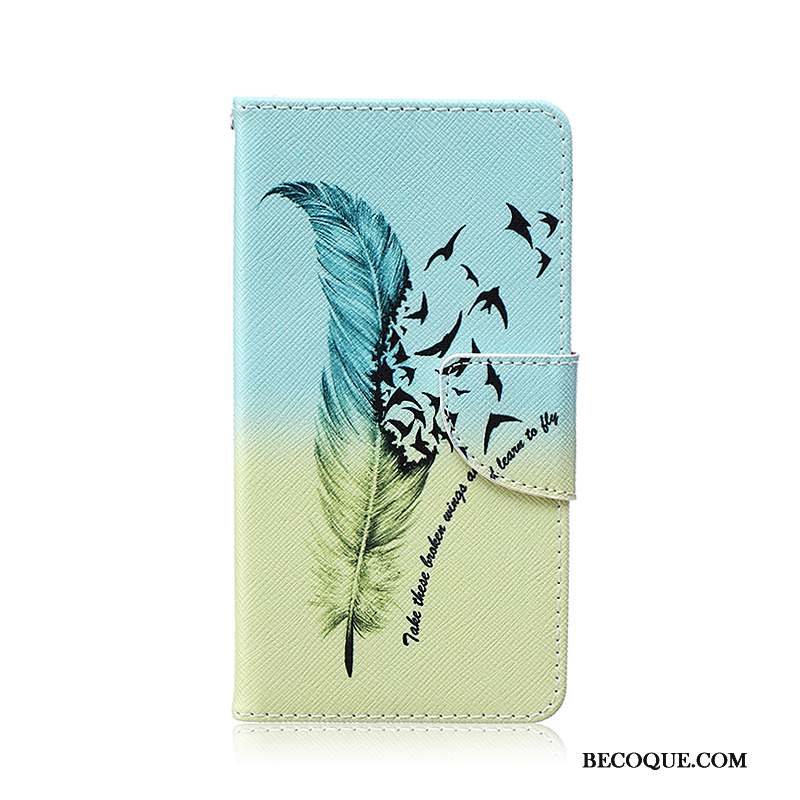 Lg G4 Coque Étui En Cuir Dessin Animé Peinture Housse Protection Bleu