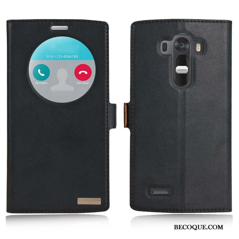 Lg G4 Cuir Véritable Protection Téléphone Portable Vert Foncé Étui En Cuir Coque De Téléphone