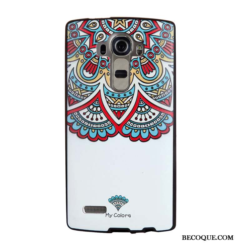 Lg G4 Fluide Doux Protection Coque De Téléphone Gaufrage Tempérer Membrane