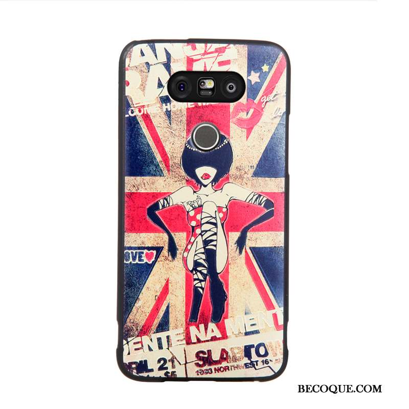 Lg G5 Coque De Téléphone Gaufrage Dessin Animé Membrane Tendance Protection