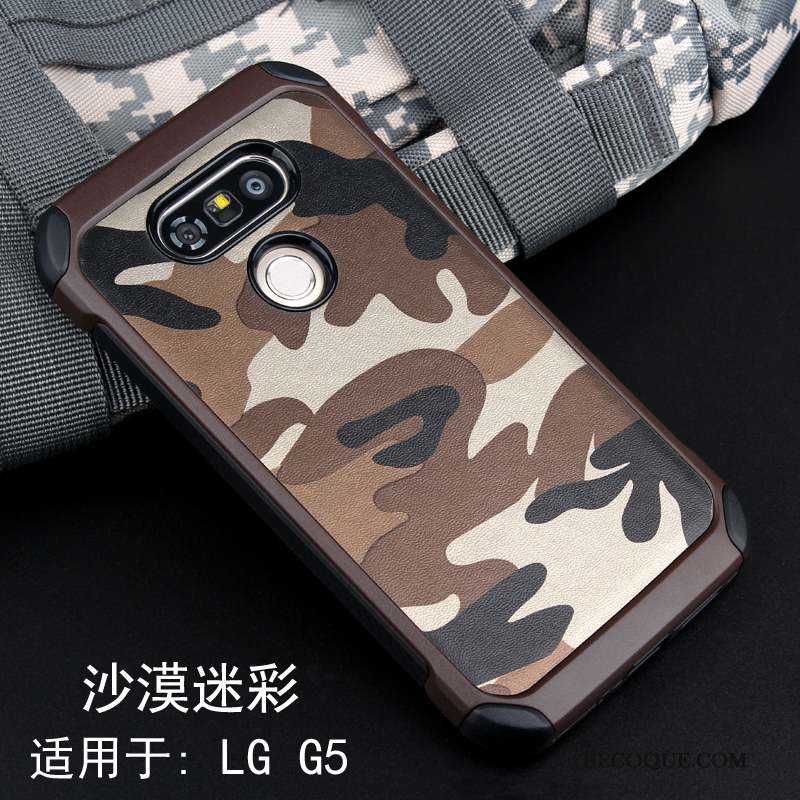 Lg G5 Coque Protection Camouflage Fluide Doux Vert Étui Incassable