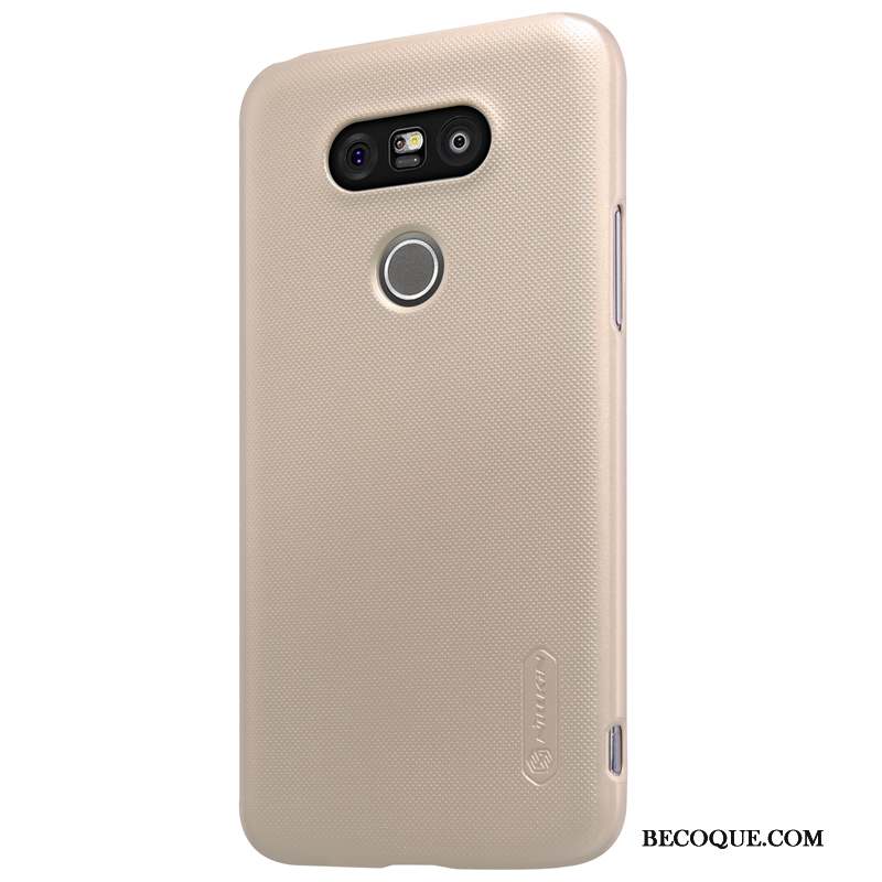 Lg G5 Délavé En Daim Coque De Téléphone Étui Téléphone Portable Protection Or Rose