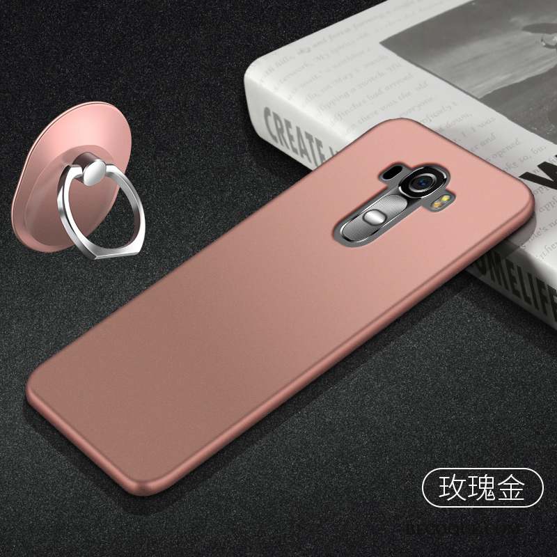 Lg G5 Support Simple Coque De Téléphone Protection Or Rose Silicone