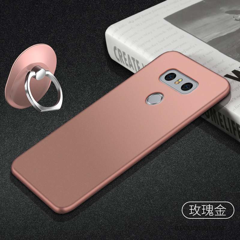 Lg G5 Support Simple Coque De Téléphone Protection Or Rose Silicone
