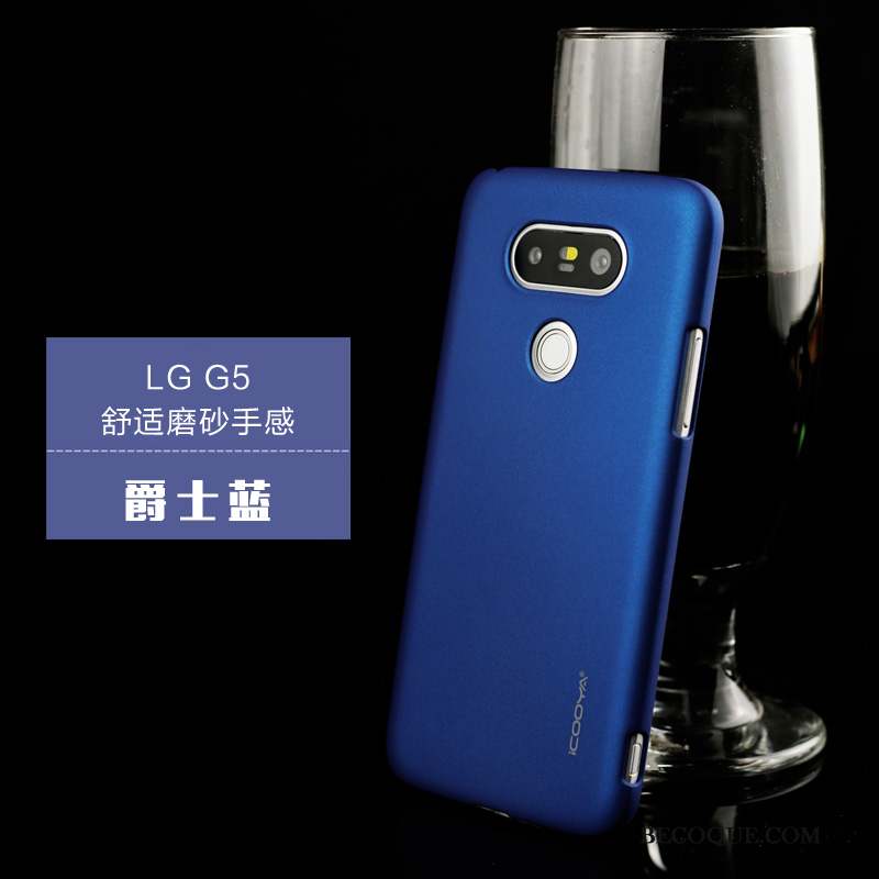 Lg G5 Étui Coque De Téléphone Délavé En Daim Téléphone Portable Violet Protection