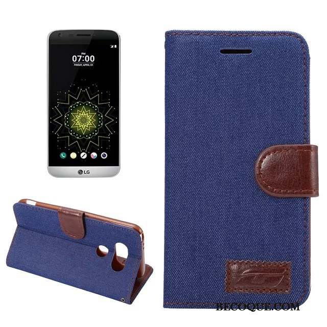 Lg G5 Étui Coque De Téléphone Silicone Bleu Protection Fluide Doux