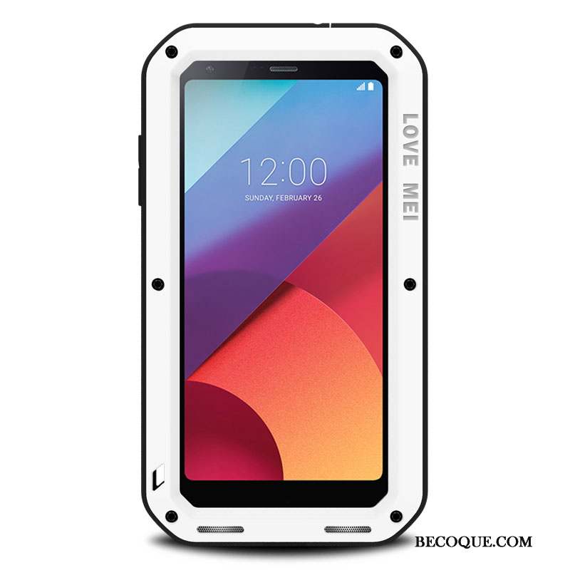 Lg G6 Coque Difficile Étui Tout Compris Métal Protection Gris