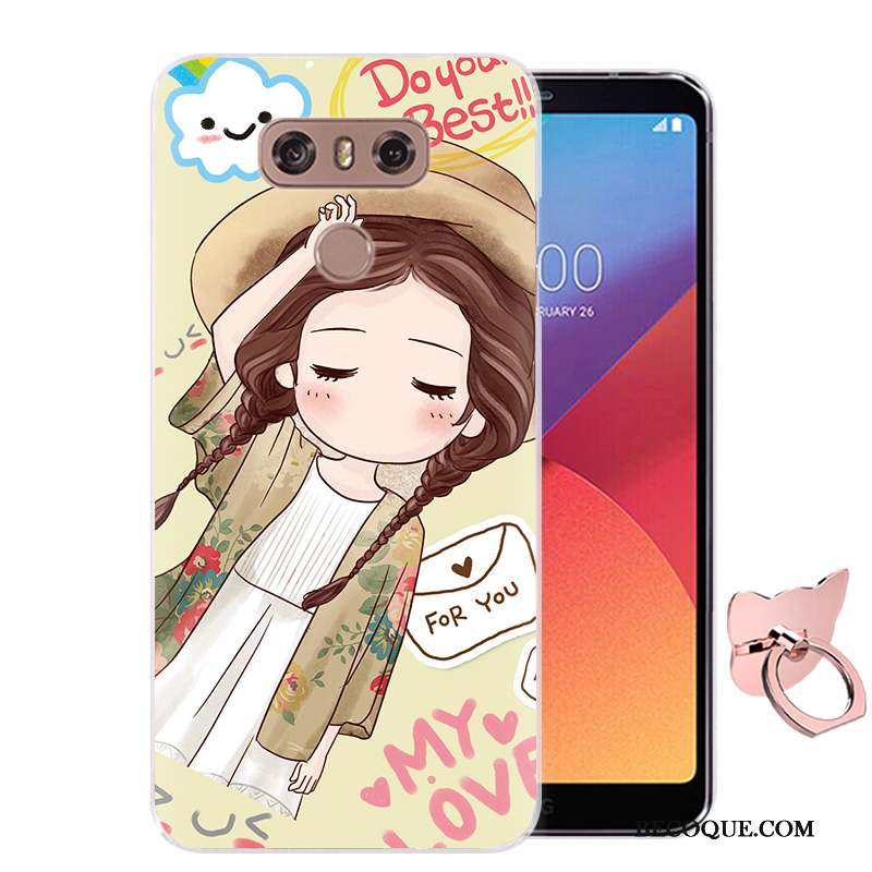 Lg G6 Coque Silicone Protection Dessin Animé Étui Peinture Téléphone Portable