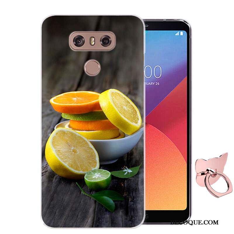 Lg G6 Coque Silicone Protection Dessin Animé Étui Peinture Téléphone Portable