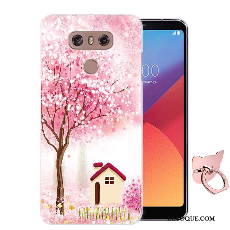 Lg G6 Coque Silicone Protection Dessin Animé Étui Peinture Téléphone Portable