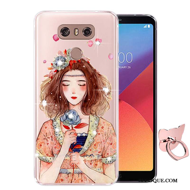 Lg G6 Coque Silicone Protection Dessin Animé Étui Peinture Téléphone Portable