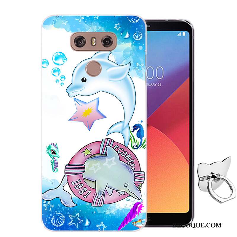 Lg G6 Coque Silicone Protection Dessin Animé Étui Peinture Téléphone Portable