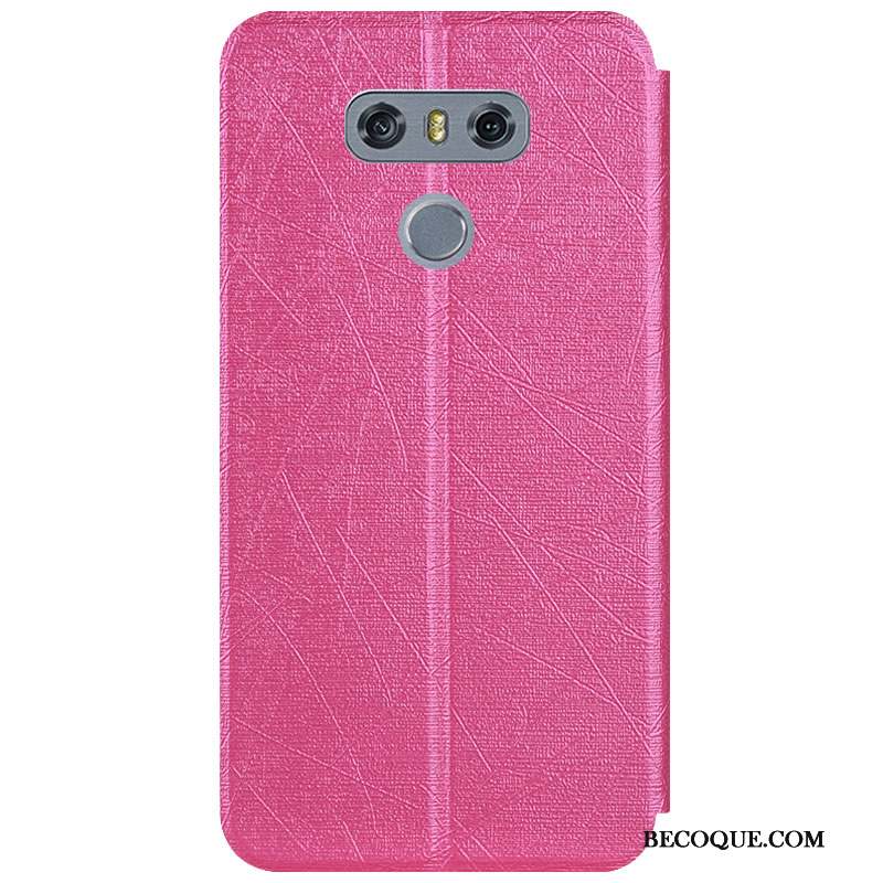 Lg G6 Incassable Rouge Couleur Étui En Cuir Coque De Téléphone Housse