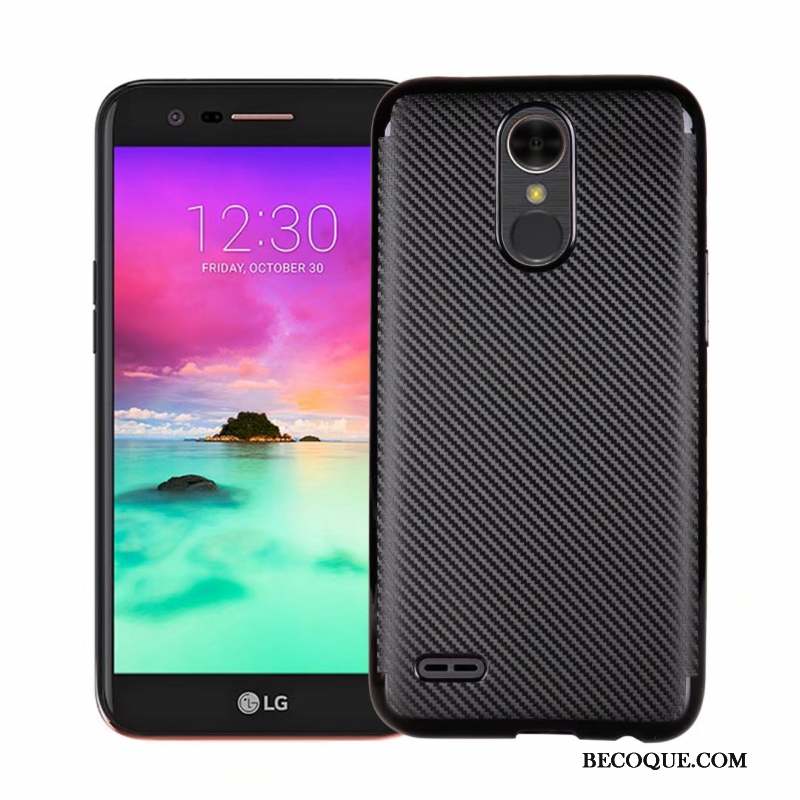 Lg K10 2017 Fluide Doux Fibre Protection Étui Or Coque