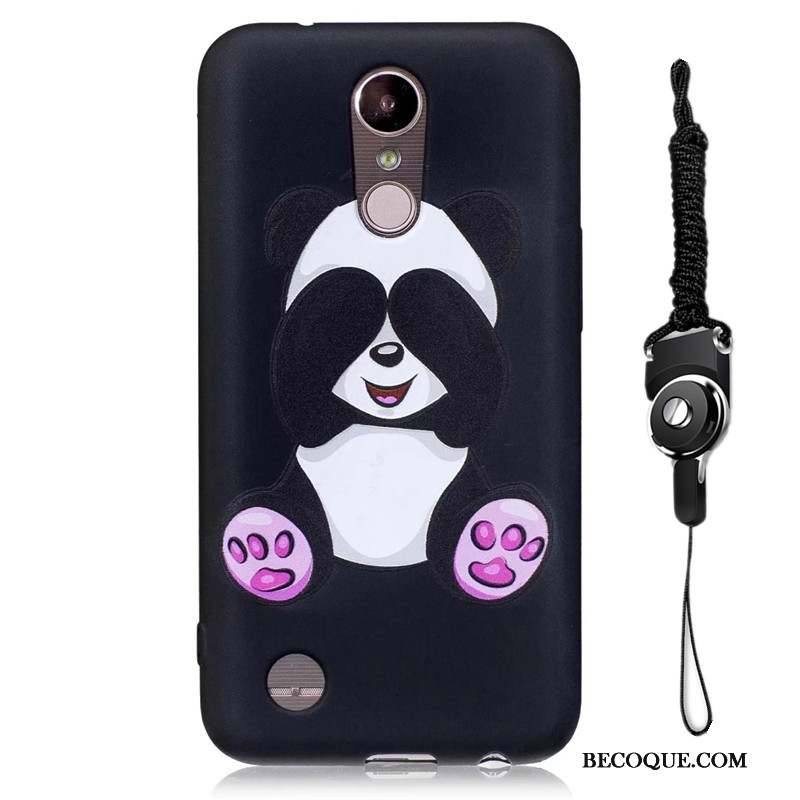 Lg K10 2017 Peinture Coque Noir De Téléphone Fluide Doux Dessin Animé