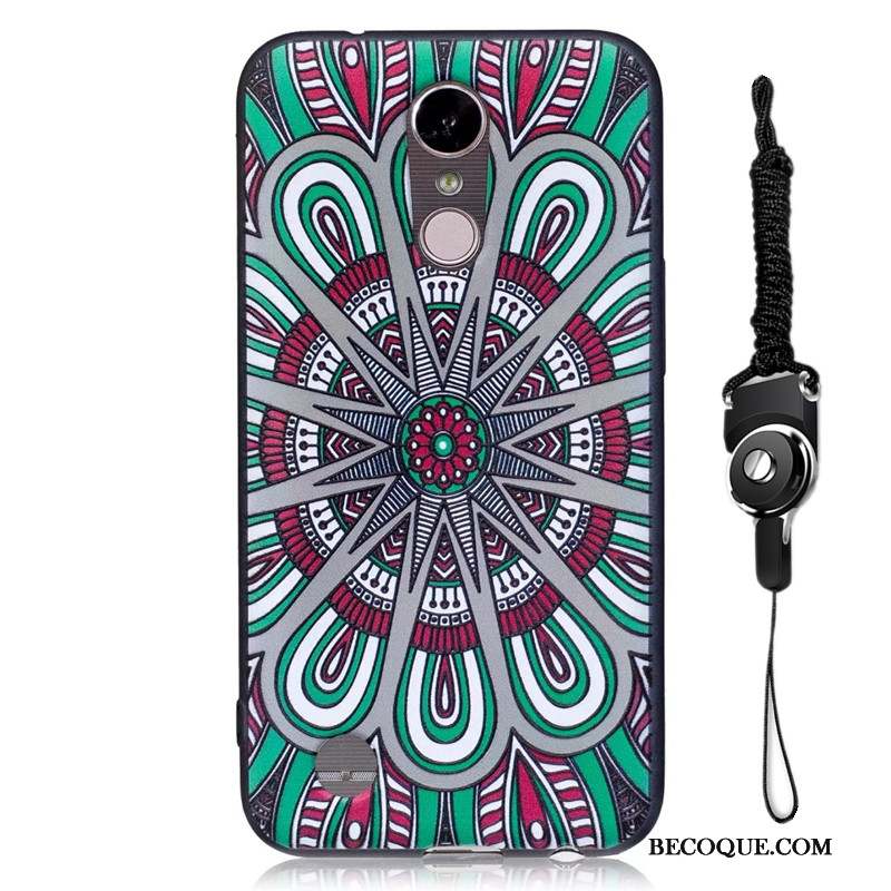 Lg K10 2017 Peinture Coque Noir De Téléphone Fluide Doux Dessin Animé