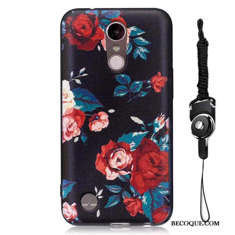 Lg K10 2017 Peinture Coque Noir De Téléphone Fluide Doux Dessin Animé