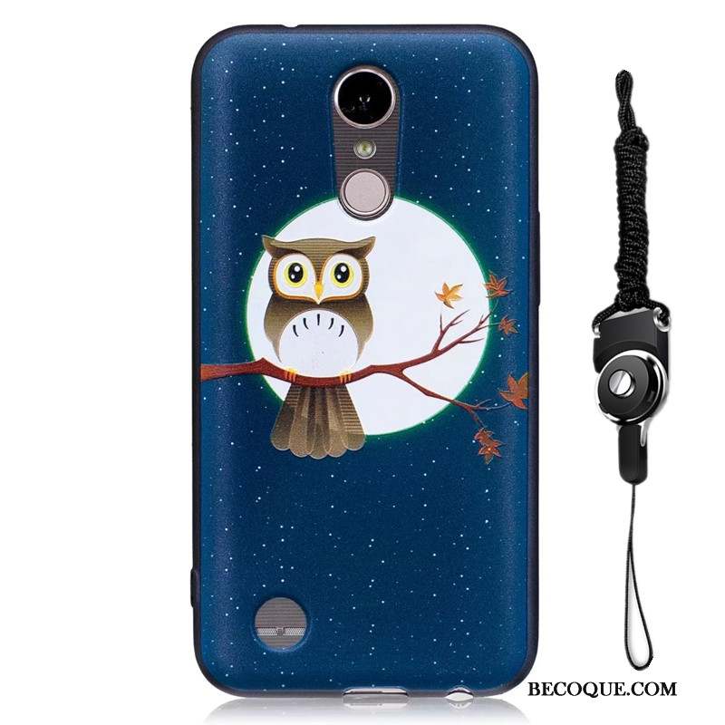 Lg K10 2017 Peinture Coque Noir De Téléphone Fluide Doux Dessin Animé