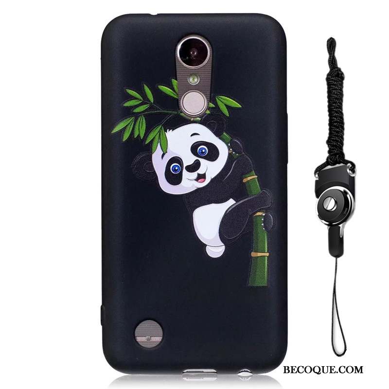 Lg K10 2017 Peinture Coque Noir De Téléphone Fluide Doux Dessin Animé