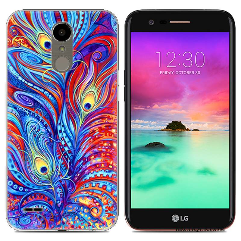 Lg K10 2017 Très Mince Coque De Téléphone Tendance Bleu Créatif Téléphone Portable