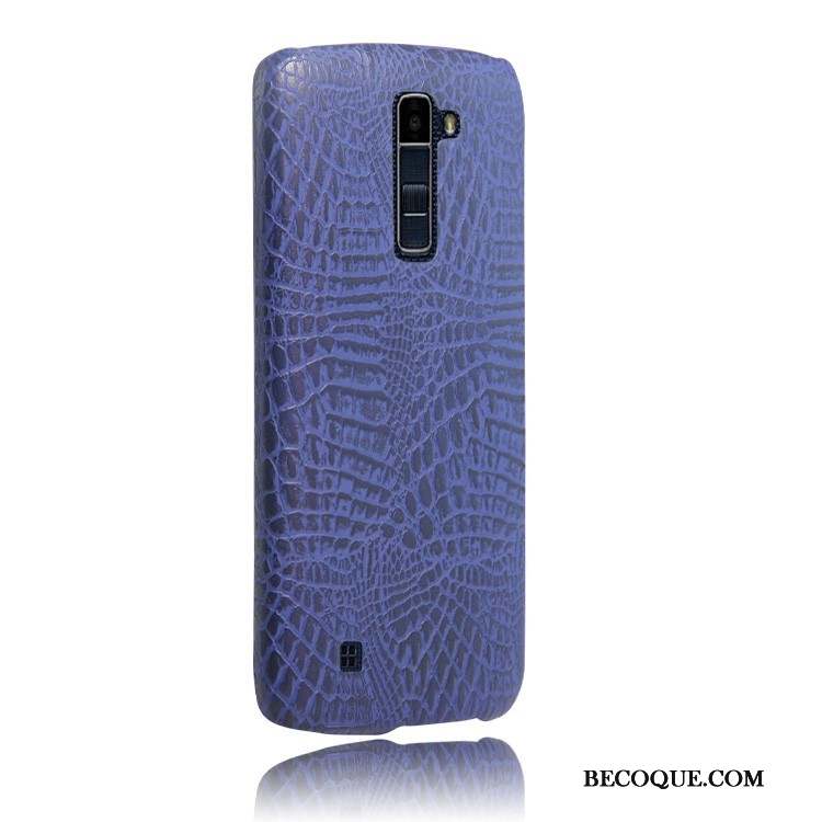 Lg K10 Coque De Téléphone Étui Rouge Crocodile Couvercle Arrière