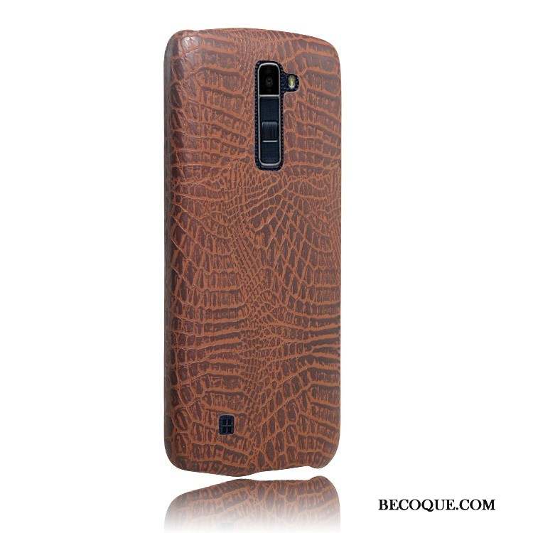 Lg K10 Coque De Téléphone Étui Rouge Crocodile Couvercle Arrière