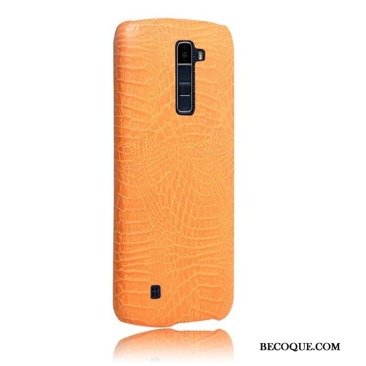 Lg K10 Coque De Téléphone Étui Rouge Crocodile Couvercle Arrière