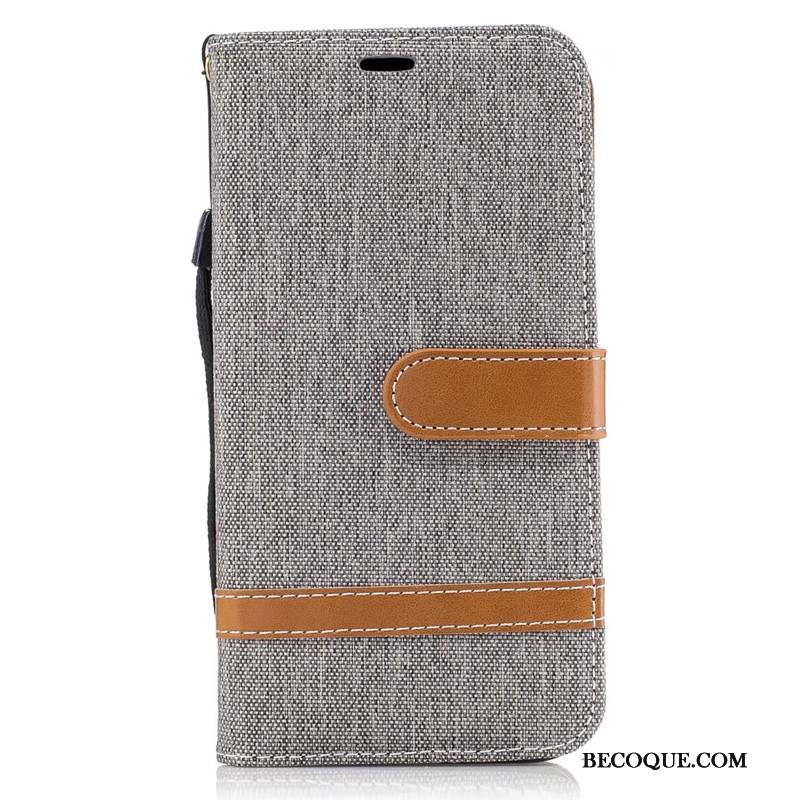 Lg K10 Coque Portefeuille Tendance En Denim Nouveau Étui Clamshell