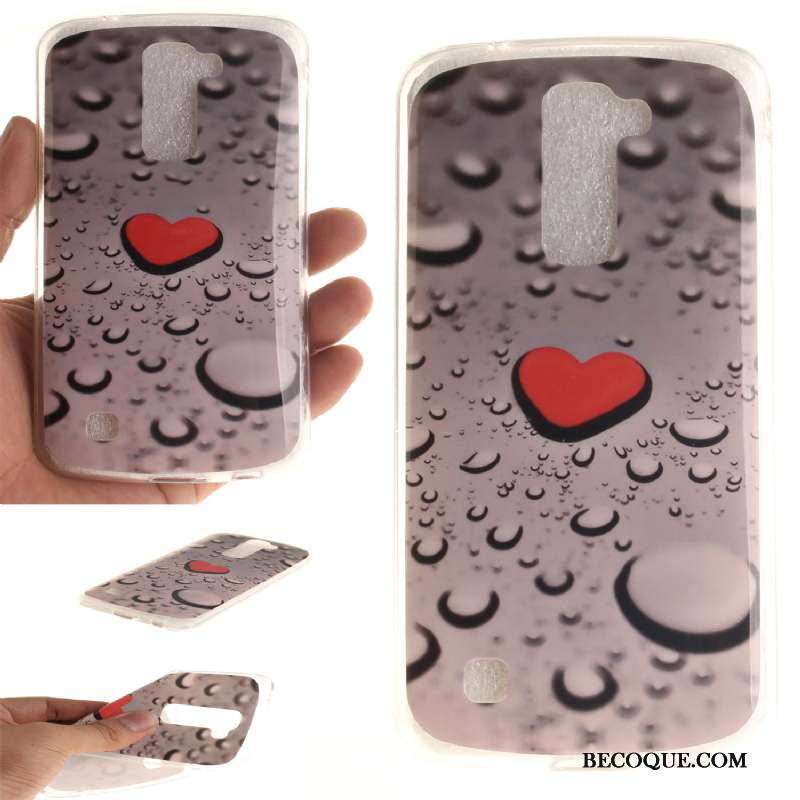 Lg K10 Coque Tout Compris Dessin Animé Silicone Créatif Téléphone Portable Étui