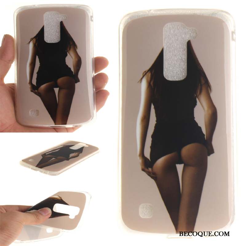 Lg K10 Coque Tout Compris Dessin Animé Silicone Créatif Téléphone Portable Étui