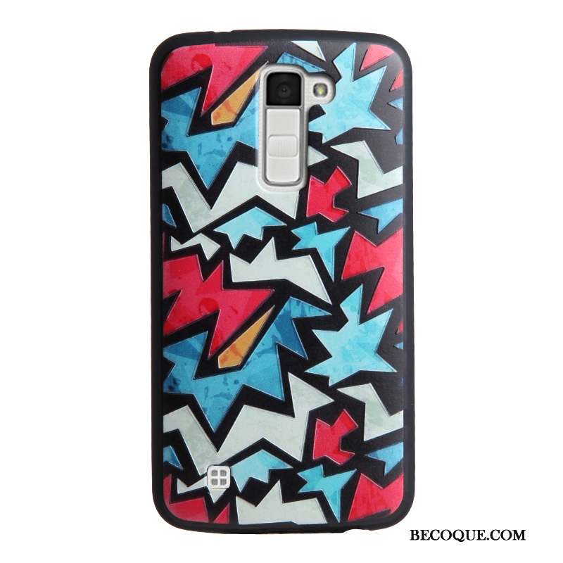 Lg K10 Gaufrage Fluide Doux Silicone Multicolore Étui Coque De Téléphone