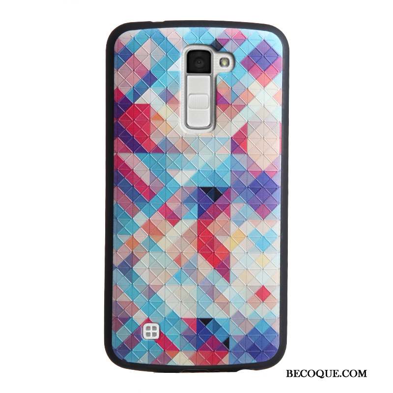 Lg K10 Gaufrage Fluide Doux Silicone Multicolore Étui Coque De Téléphone