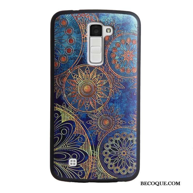 Lg K10 Gaufrage Fluide Doux Silicone Multicolore Étui Coque De Téléphone