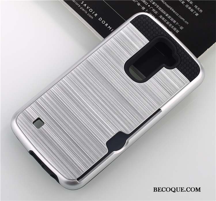Lg K10 Incassable Téléphone Portable Carte Silicone Soie Coque De Téléphone