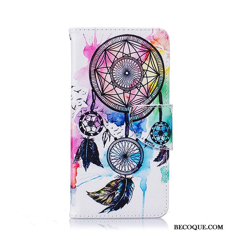 Lg K10 Protection Dessin Animé Étui En Cuir Coque De Téléphone Violet Peinture