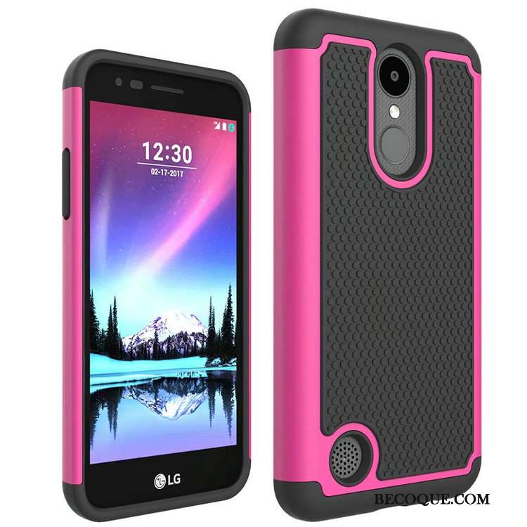 Lg K4 2017 Étui Incassable Violet Téléphone Portable Modèle Fleurie Coque De Téléphone