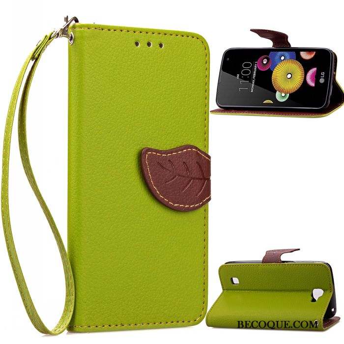 Lg K4 Étui En Cuir Téléphone Portable Incassable Portefeuille Coque De Téléphone Ornements Suspendus