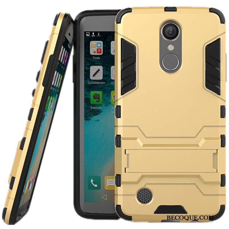 Lg K8 2017 Coque De Téléphone Support Incassable Téléphone Portable Jaune Étui