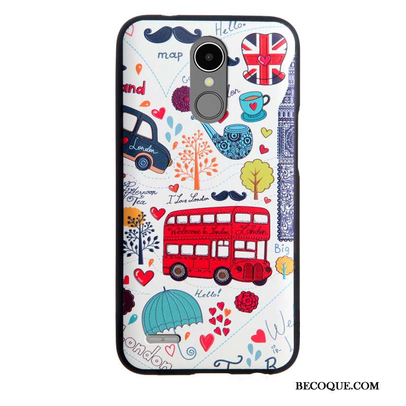 Lg K8 2017 Coque Dessin Animé Étui Protection Gaufrage Business Fluide Doux