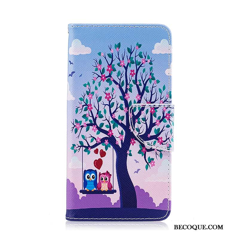 Lg K8 2017 Housse Bleu Coque De Téléphone Étui Peinture Étui En Cuir