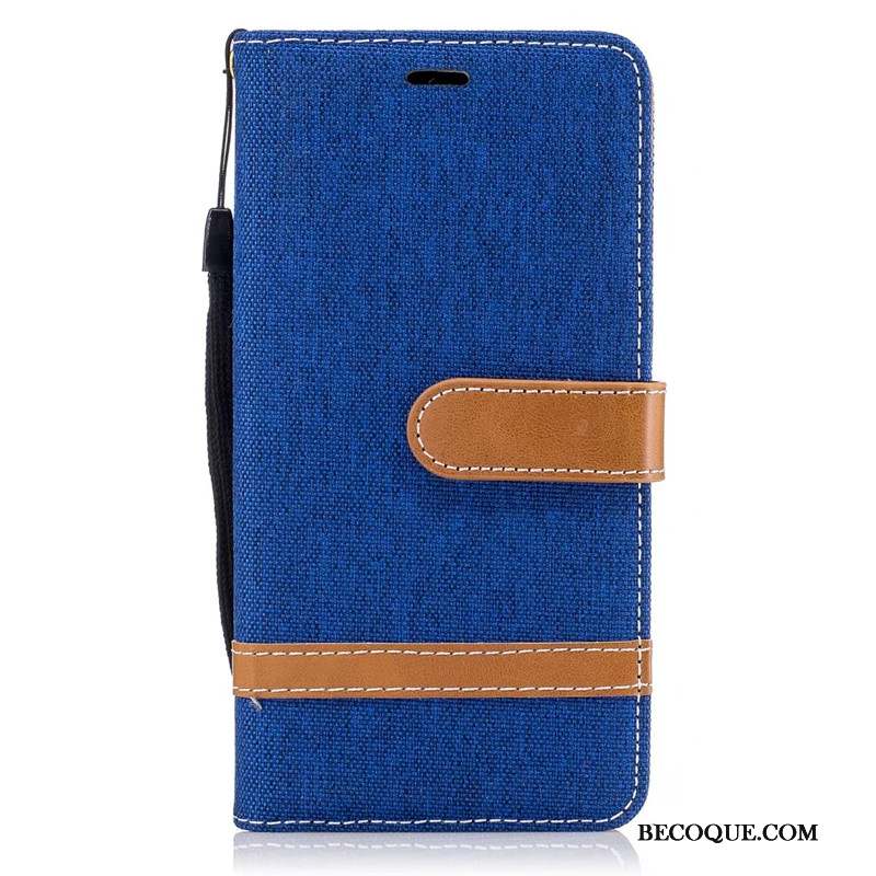 Lg K8 2017 Housse Étui Portefeuille Coque En Denim Téléphone Portable