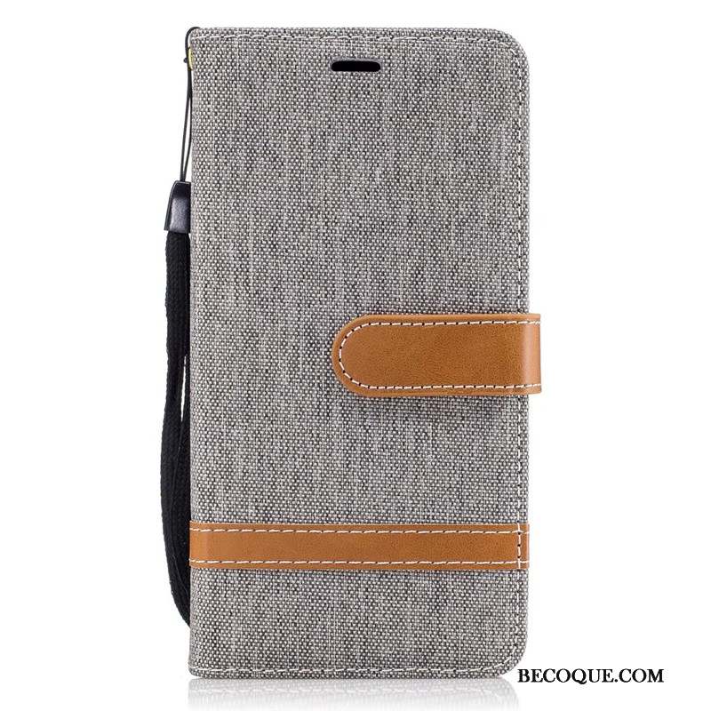 Lg K8 2017 Housse Étui Portefeuille Coque En Denim Téléphone Portable