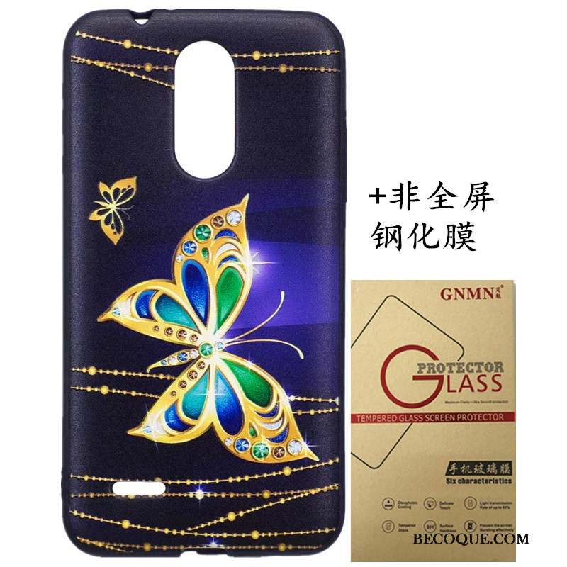 Lg K8 2017 Ornements Suspendus Coque De Téléphone Peinture Noir Fluide Doux Étui